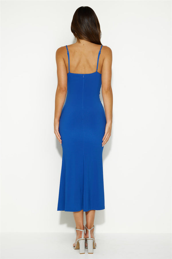 We're Together Midi Dress Blue